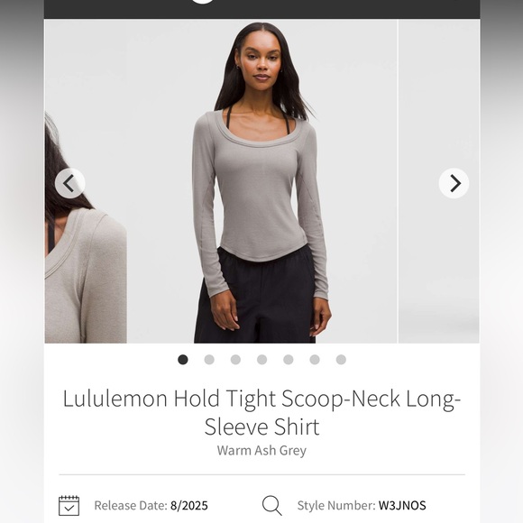 MWT lululemon hold tight scoop neck long sleeve - Picture 2 of 6